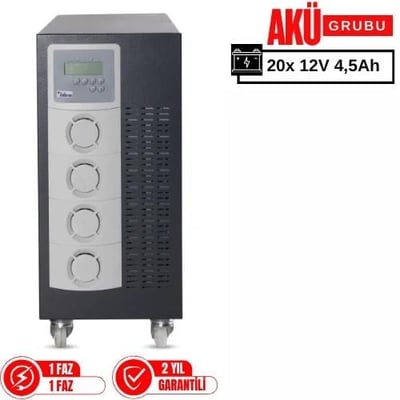 İnform Flexipower 6 kVA Online UPS 20x 12V 4,5Ah Akü
