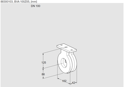 Kromschröder BVA 100Z05 Kelebek Vana DN100 500 mbar (88300103)