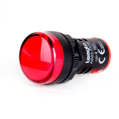 Leaglo AD22-22DS 24V AC/DC 22mm Ledli Sinyal Lambası Kırmızı