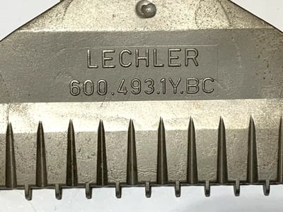 Lechler 600.493.1Y.BC Flat Fan Air Nozzle SS316L 1/4