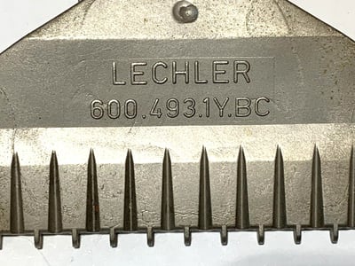 Lechler 600.493.1Y.BC Flat Fan Air Nozzle SS316L 1/4