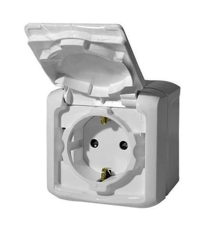 Legrand 782321 Mosaic 16A 220V IP44 Koruyucu Kapaklı Priz