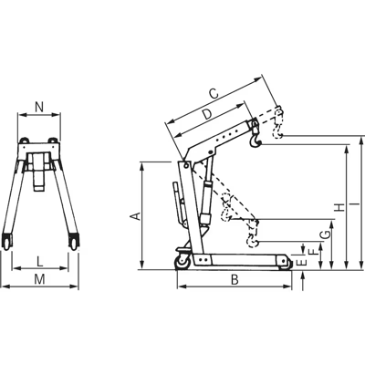 MAZZOLA LONGUS 77139020 Hidrolik atölye vinci