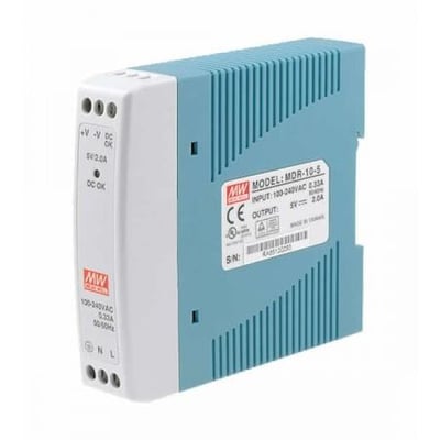 MeanWell MDR-10-5 5VDC 2.0A Ray Montaj Power Supply