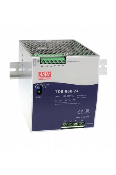 MeanWell TDR-960-24 Trifaze Ray Montaj Güç Kaynağı 960W 24V 40.0A 340-550V