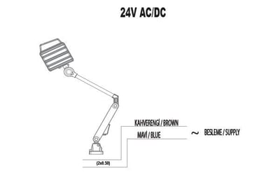 Mucco MK2 Makina Aydınlatma Lambası 24V AC/DC