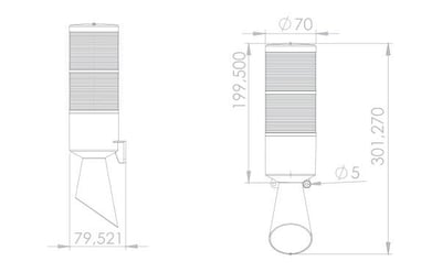 Mucco SNT-B7013-F2 İki Katlı Borulu Korna 12-24V AC/DC