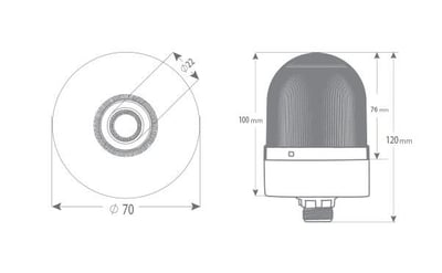 Mucco SNT-S74-B Rgb Tepe Lambası 12-24v Ac/dc