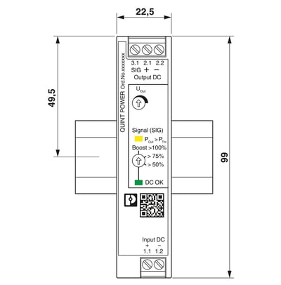 Phoenix Contact 1066703 QUINT4-PS/12-24DC/24DC/1.3/SC - DC/DC dönüştürücü