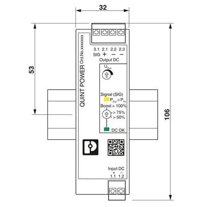 Phoenix Contact 1066708 QUINT4-PS/48-110DC/24DC/2.5/PT – DC/DC Dönüştürücü