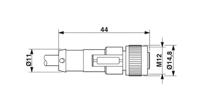 Phoenix Contact 1404408 SAC-4P- 5,0-PVC/M12FS - Sensör/aktüatör kablosu