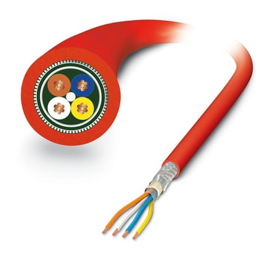 Phoenix Contact 1419173 VS-OE-OE-93K-100,0 | Sercos CAT5 Data Kablosu | 100 m, Ekranlı, PVC, Kırmızı