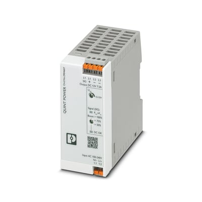Phoenix Contact 2904607 QUINT4-PS/1AC/12DC/7.5/PT | Güç Kaynağı | 1 Faz | 12 V DC / 7,5 A | Push-in Bağlantı