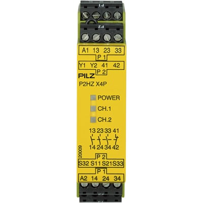 Pilz 777355 P2HZ X4P 24VDC Emniyet Rölesi – 3 N/O, 1 N/C, Çift El Kontrol