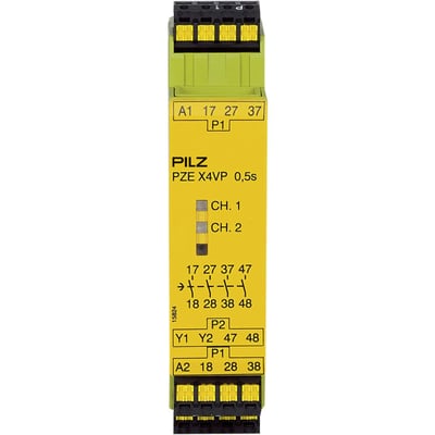 Pilz 787580 PZE X4VP C 0,5/24VDC Kontak Genişletme Bloğu – 4 N/O, 0,5 sn Sabit Gecikmeli