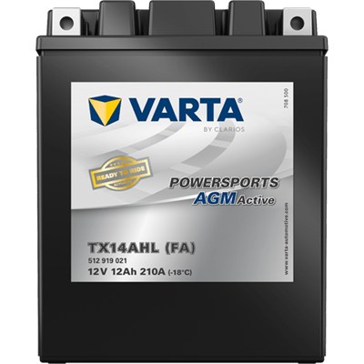 Powersports AGM Active 12V 12Ah 210 A – TX14AHL (FA) | Motosiklet & ATV Aküsü