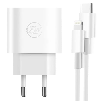 Powerway RXS20 Hızlı 20 Watt Type C To Lightning Şarj Aleti + Kablo