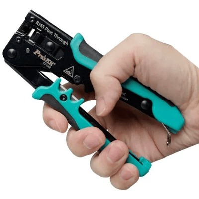 Proskit CP-342 Mini RJ45 Sıkma Pensesi 4 Fonksiyonlu Geçişli Konektör
