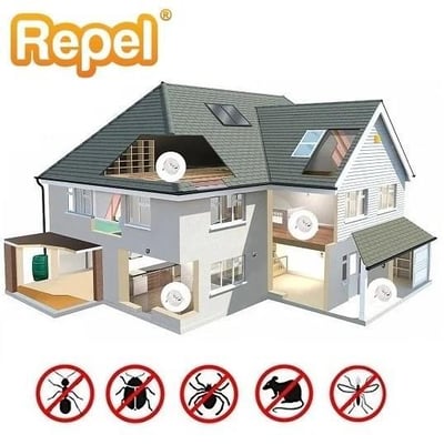 Repel RF 200 V2 Ultrasonik Fare Kovucu ve Haşere Cihazı (2li Paket)