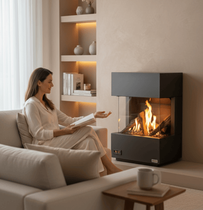 Revega H50Ab Seramik Camlı Hermetik Doğalgazlı Şömine 5Kw -510mm