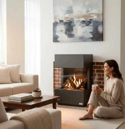 Revega H50Ab Seramik Camlı Hermetik Doğalgazlı Şömine 5Kw -510mm