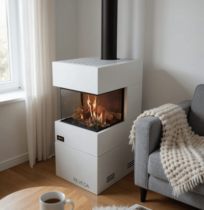 Revega H50UB Seramik Camlı Hermetik Doğalgazlı Şömine 5 Kw