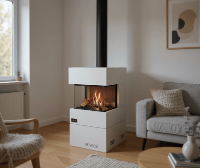 Revega H50UB Seramik Camlı Hermetik Doğalgazlı Şömine 5 Kw