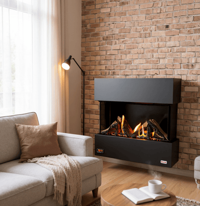 Revega H75Ab Seramik Camlı Hermetik Doğalgazlı Şömine 6Kw-850mm