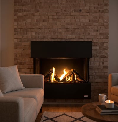 Revega H75Ab Seramik Camlı Hermetik Doğalgazlı Şömine 6Kw-850mm