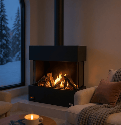 Revega H75Ub Seramik Camlı Hermetik Doğalgazlı Şömine 7Kw - 850mm