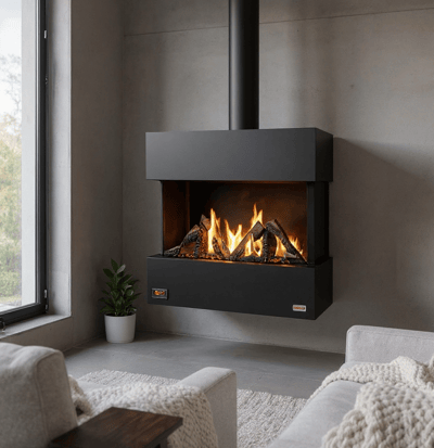 Revega H75Ub Seramik Camlı Hermetik Doğalgazlı Şömine 7Kw - 850mm