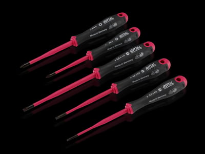 Rittal AS 4052210 Yalıtımlı Tornavida Seti 5 Parça 1000 V