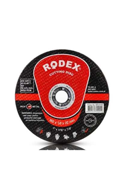 Rodex İnox Metal Kesici Taş Disk 180x1.6x22.23 mm