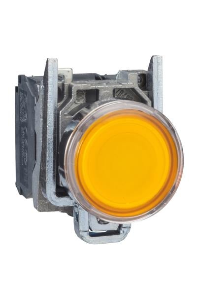 Schneider XB4BW35B5 Işıklı Yaylı Buton Sarı 22MM 24V AC-DC 