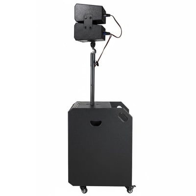 Shile SL-9 400W Aktif Kule Ses Sistemi 2 Adet Kablosuz Mikrofonlu Tekerlekli MDF Kasa Bluetooth/TWS/DSP Destekli PA Seti