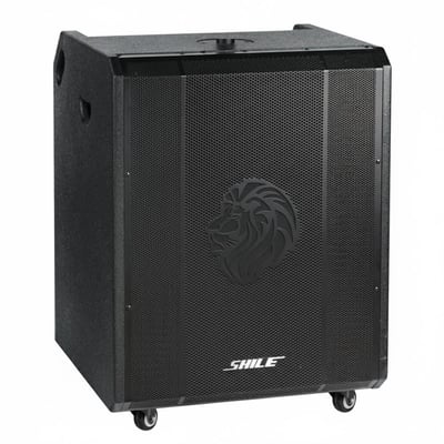 Shile SL-9 400W Aktif Kule Ses Sistemi 2 Adet Kablosuz Mikrofonlu Tekerlekli MDF Kasa Bluetooth/TWS/DSP Destekli PA Seti