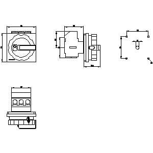 Siemens 3LD2504-0TK53 Emniyet Şalteri 3x63A. Sarı/Kırmızı