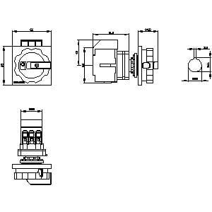 Siemens 3LD3154-0TK53 Emniyet Şalteri 3x25A Sarı/Kırmızı