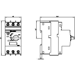 Siemens 3RV2021-1GA10 Motor Koruma Şalteri 4,5-6,3A. Boy:S0