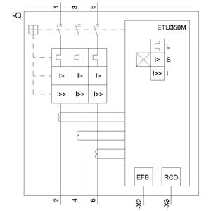 Siemens 3VA2216-5MN32-0AA0 Kompakt Şalter 160A. 55 kA ETU350M