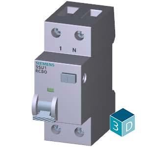 Siemens 5SU1353-1KK16 Otomatik Sigorta+Kaçak Akım 2x16A. 30mA Ac
