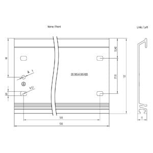 Siemens 6ES7390-1AF30-0AA0 – S7-300 Montaj Rayı 530 mm-KUTUSUZ