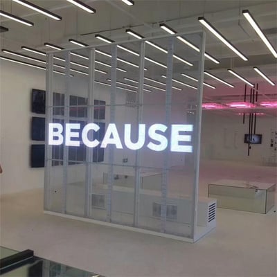 Standart Transparan LED Ekran Şeffaf Cam Reklam Sistemleri