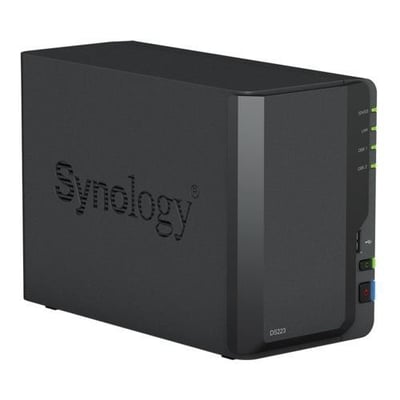 Synology DS223 2 Yuvalı Tower NAS | 36 TBa Kadar Kapasite, 2 GB DDR4 RAM, Btrfs Dosya Sistemi