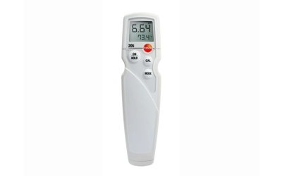 Testo 205 – Tek Elle Kullanılabilen pH/Sıcaklık Ölçüm Cihazı | 0563 2051 | Gıda pH Metre