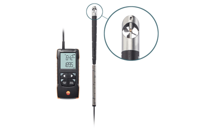 Testo 416 – App Bağlantılı Dijital 16 mm Pervane Anemometre | 0563 0416