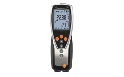 Testo 735-2 – 3 Kanallı Sıcaklık Ölçüm Cihazı, Hafıza ve PC Yazılımı | 0563 7352 