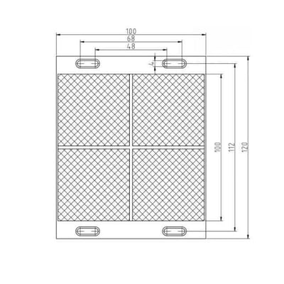 TRİO 100x100mm Reflektör / Mesafe Sensörleri Uyumlu - Siyah