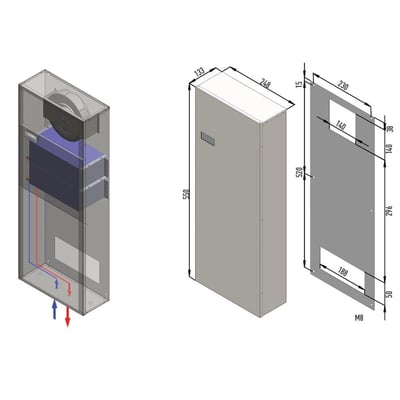 Uludağ EXC1000 Hava-Su Pano Kliması 230V 900 W