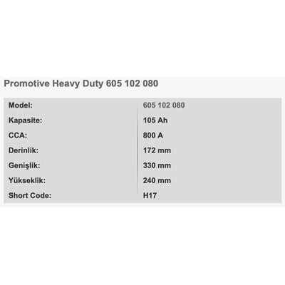 VARTA H17 BLACK PROMOTIVE 12V 105AH AKU